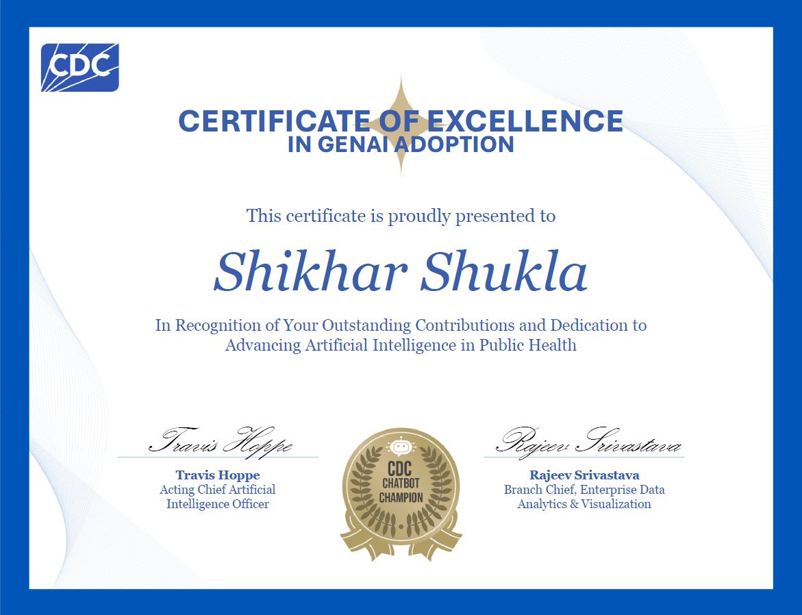 CDC AI Excellence certificate thumbnail