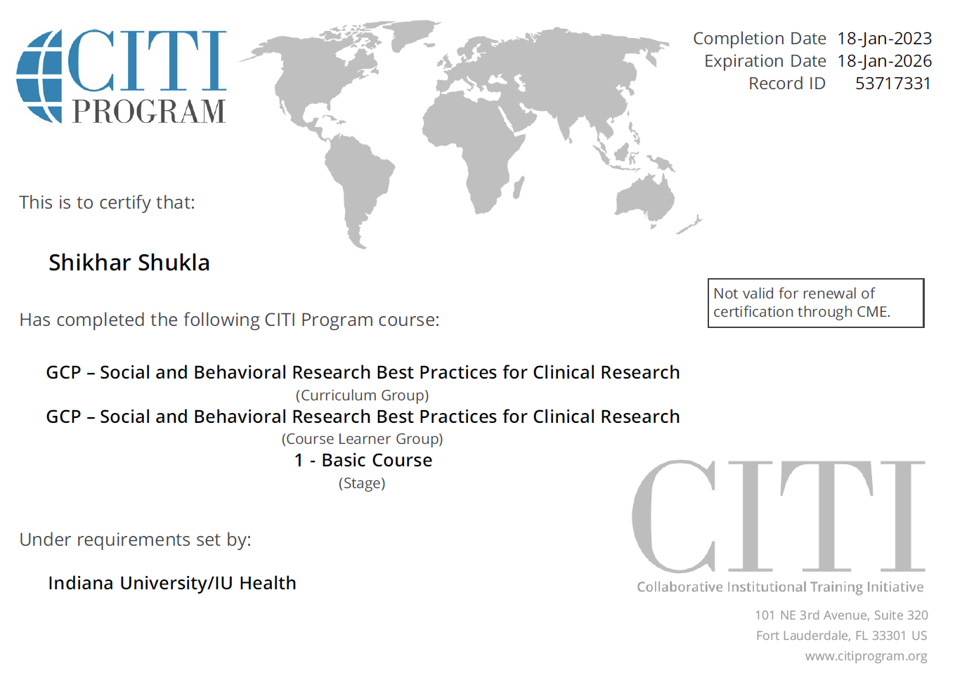 GCP – Social and Behavioral Research Best Practices for Clinical Research